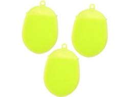 Escovas De Banho Hohopeti Para Esfoliação E Massagem Corporal Suave, 3 Unidades, Anel De Silicone Para Pendurar, Cor
