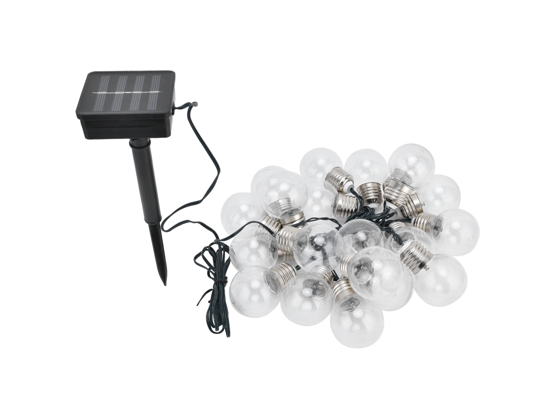 Luzes de Cadeia Solar 20leds G50 Branco À Prova D'água para Jardim Casamento Decoração