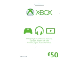 Cartão Xbox Live 50 Euros