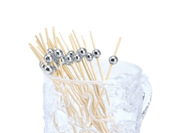 Picaretas Descartáveis De Coquetéis Frutas Bambu, 2 Pacotes, Para Aperitivos, Sobremesas, Festas