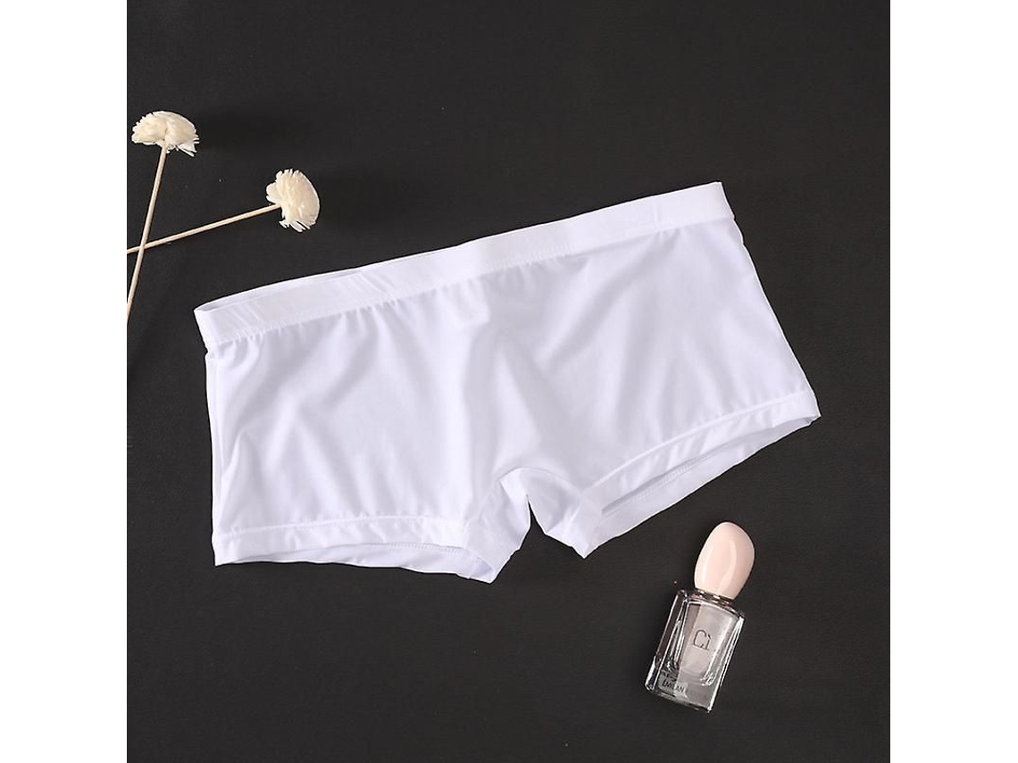Boxer Masculino Casual de Nylon Fashion Cores Preto/branco/cor Natural Tamanhos M/l/xl/xxl Branco