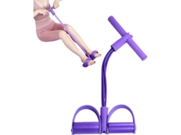 Faixa Elástica De Resistência Para Exercícios Com 4 Tubos E Pedal | Alças Acopladas, Equipamento Abdominais