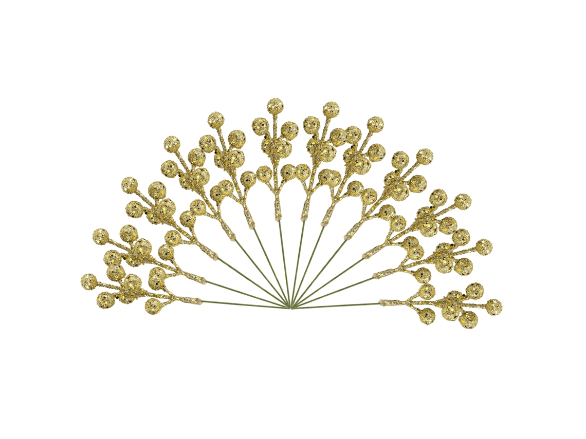 Decorações De Natal Amarelo Brilhante 2 Pacote