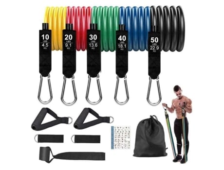 Faixas Elásticas De Resistência Hiveseen , 5 Níveis De Fitness Diferentes (com Pegas)