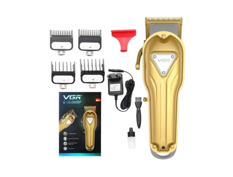 Máquina de cortar cabelo elétrica profissional com bateria recarregável com/sem cabo V-133