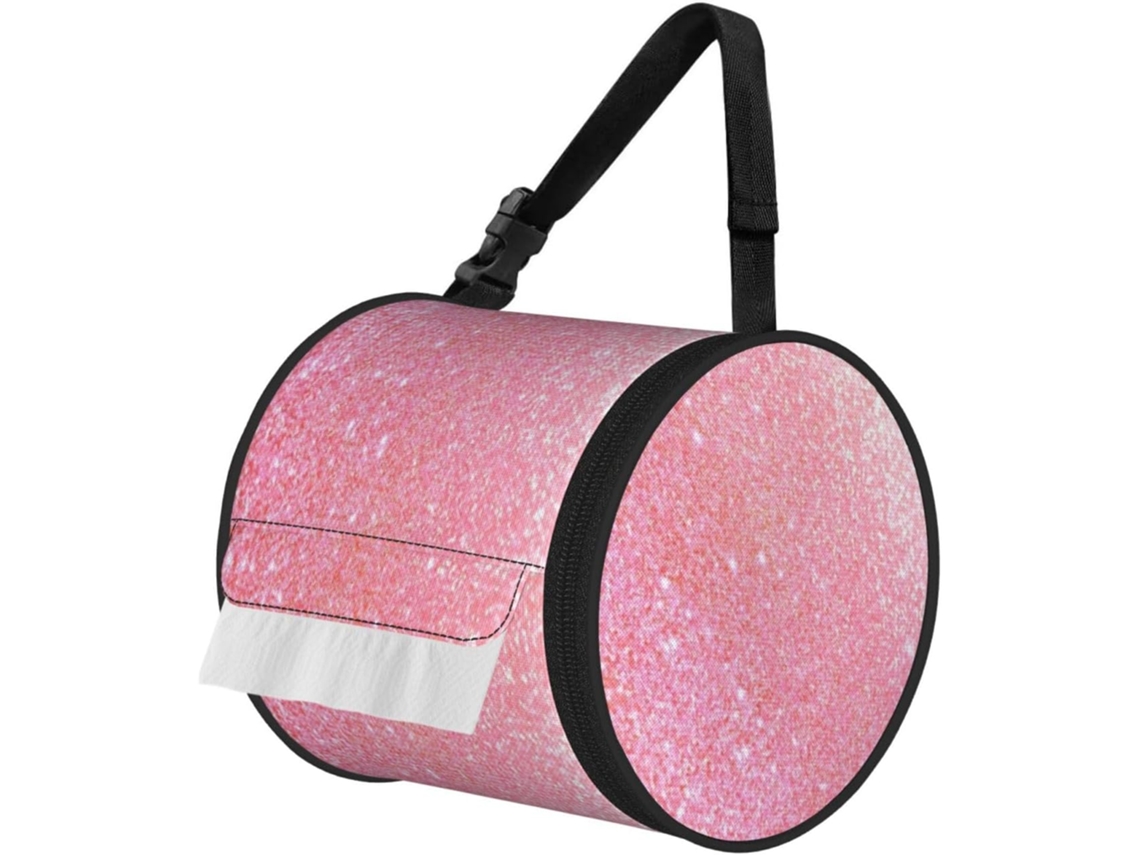 Porta Papel Higiênico De Parede Com Glitter Brilhante, Caixa De Lenços Dobrável Para Banheiros E Carros