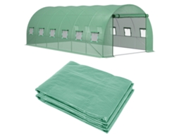 Cobertura De Verde Reposição Para Tenda Estufa Tipo Túnel 600x300x200cm Com 12 Janelas