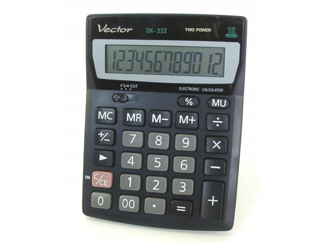 Calculadora Vector Kav Dk 222 em plástico preto
