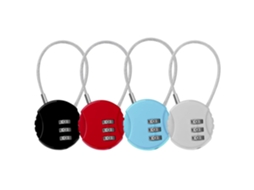 Conjunto De 4 Cadeados Para Bagagem, Combinação De 3 Dígitos, Com Cabo Flexível, Segurança Portátil Para Mala, Mochila E Armário Em Deslocações