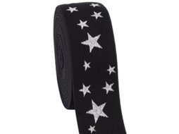 Elastische Band 40 Mm Breed - 5 Meter Gekleurd - Sterrenpatroon - Voor Naaien - Brede Toepassingen - Naai-elastiek