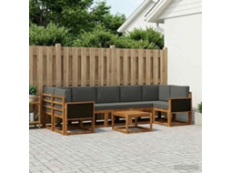 Vidaxl Conjunto De Sofás Para Exterior Com Almofada 6 Pcs