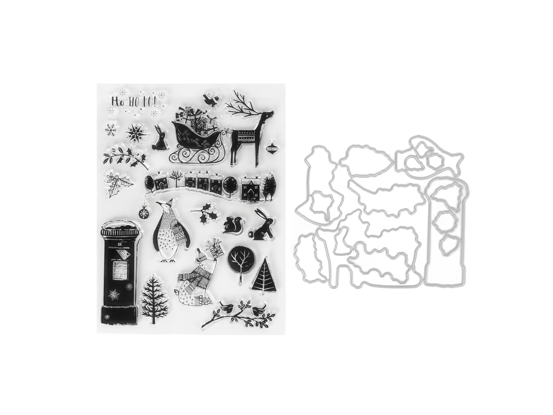 Sello Transparente Diy Set Para Cartões E Scrapbooking Com Lâmina E Matriz De Tpr