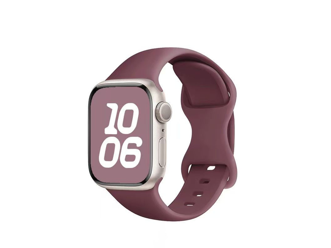 Pulseira de Silicone Halinuia para Apple Watch S1 11/ultra 1 3/se1 2 , Fecho em Formato de Oito, Design Esportivo Respirável,roxo Fumo (38 42 Mm)