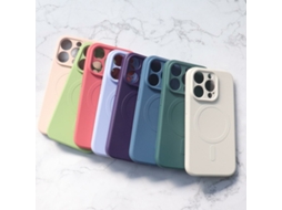 Capa Magsafe para iPhone 15 GENERIC Silicone Rosa