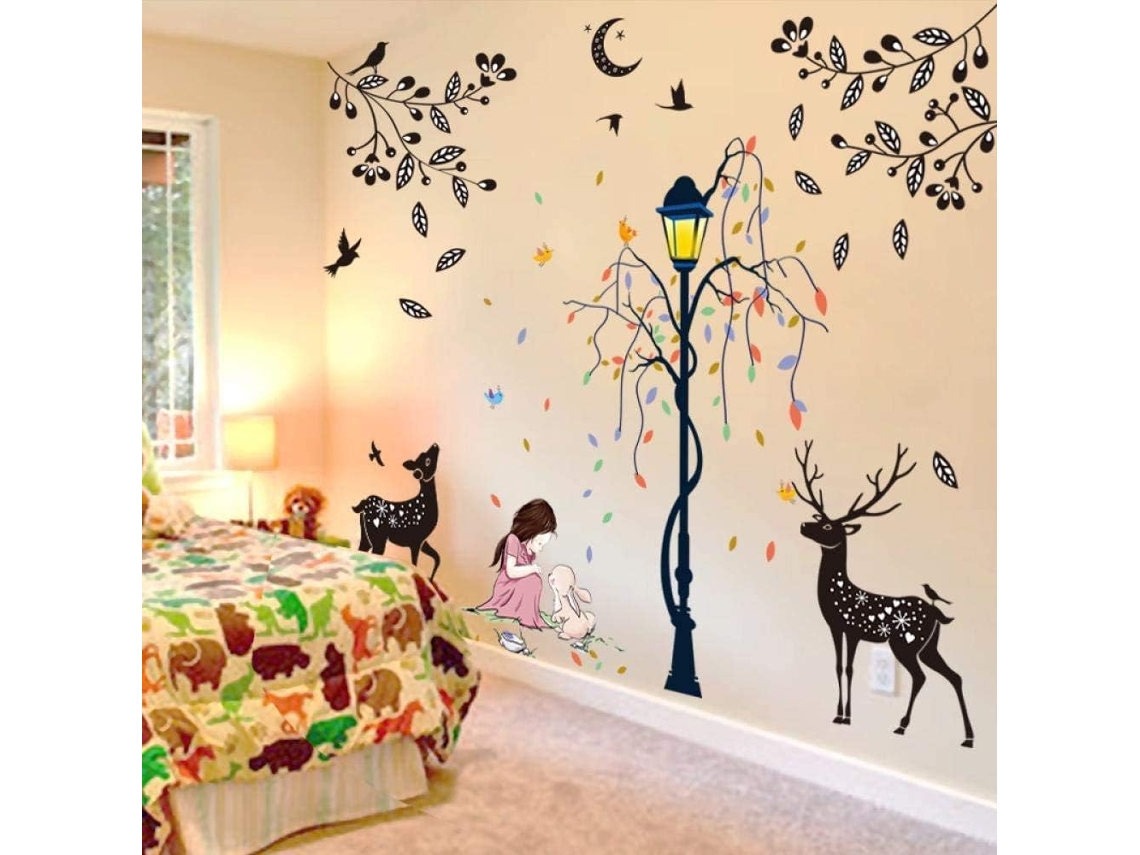 Adesivo de parede para quarto com estampa de lustre