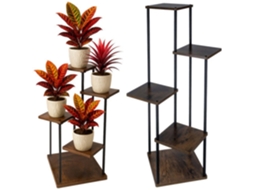 Suporte Para Plantas 107cm Estilo Loft Com 5 Níveis Em Mdf