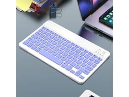 Teclado HEXINYIGJLY Bluetooth Ultra Fino 78 Teclas Silenciosas, Recarregável Usb c, para Ipad Roxo claro