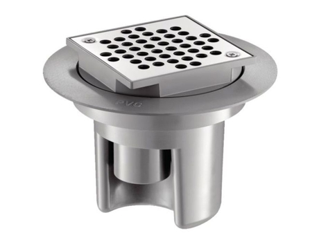 Ralo de Piso 100X100 Saída Horizontal Regulável em Altura D40 DELABIE 682001