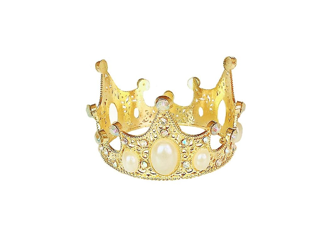 1pc Crianças Redonda Liga Artificial Pérola Coroa Decoração Do Bolo Para Festa De Aniversário