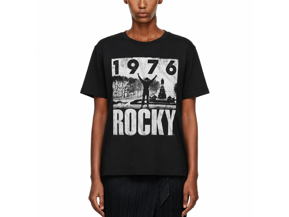Rockinstone Rocky Movie '76 Is Awesome Black Adult T-shirt Size:xxxl
