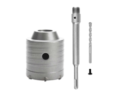 Conjunto de broca e serra copo SDS Plus, 8 mm, para concreto e cimento