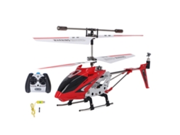 Helicóptero De Controle Remoto 3 Canais Com Distância De 10 Metros Modelo S107g Vermelho Brinquedo Elétrico