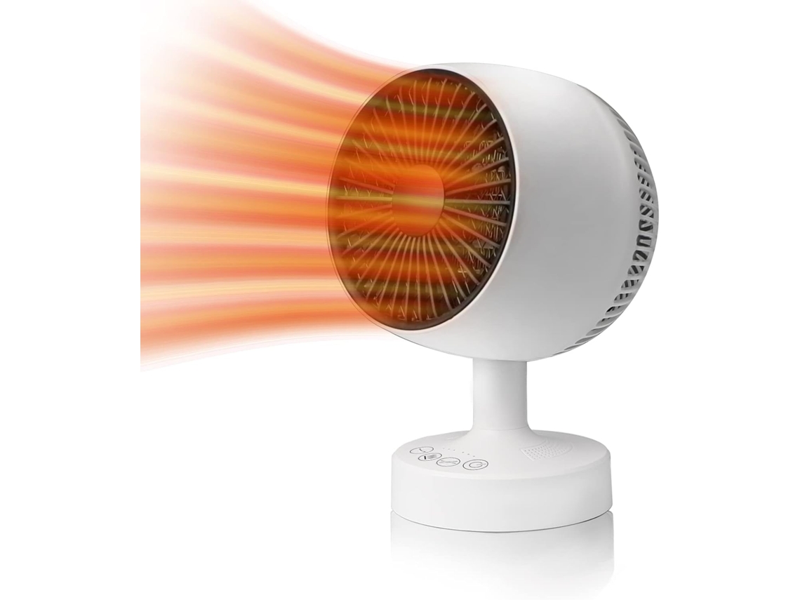 Aquecedor Ventilador Mini Notebook De 500w Para Casa, Quarto E Escritório 1 Unidade Igvtrade (branco)