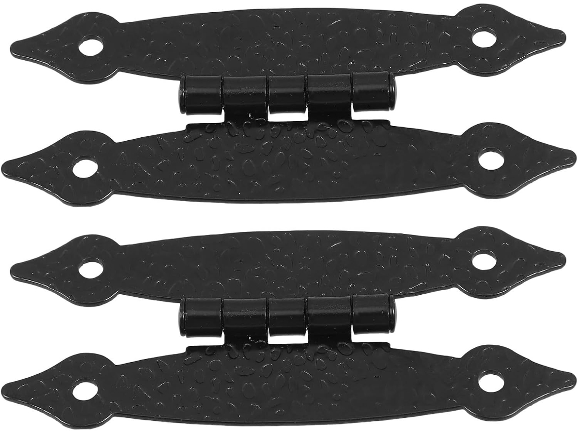 Dobradiças Para Armário, 2 Peças, 8, 9cm 3, 5 Polegadas, Ferro Preto, Estilo Moderno E Elegante, Para Gavetas E Caixas