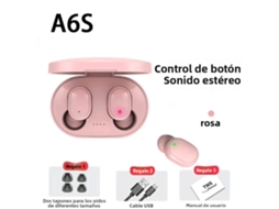 FONES DE OUVIDO SEM FIO BLUETOOTH 5.0 MDUG com cancelamento de ruído, estéreo esportivo e controles de toque (rosa)