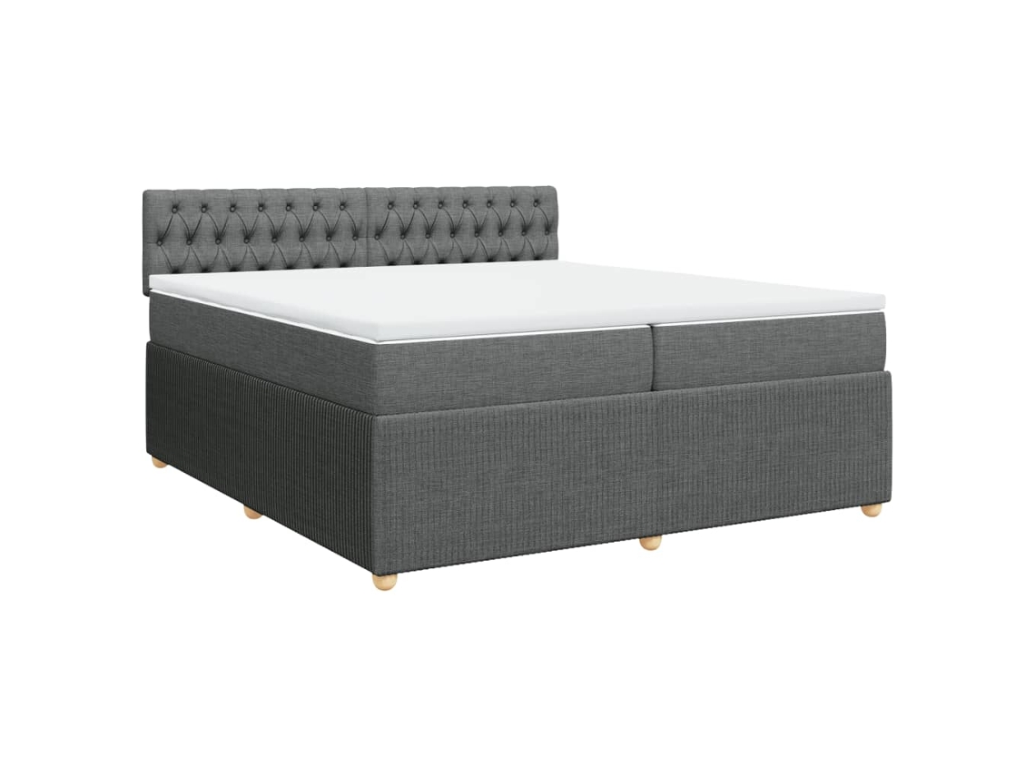 Box Spring Bed, Box Spring Beds Vidaxl Cinzeto Tecido (200 X 200 Cm)