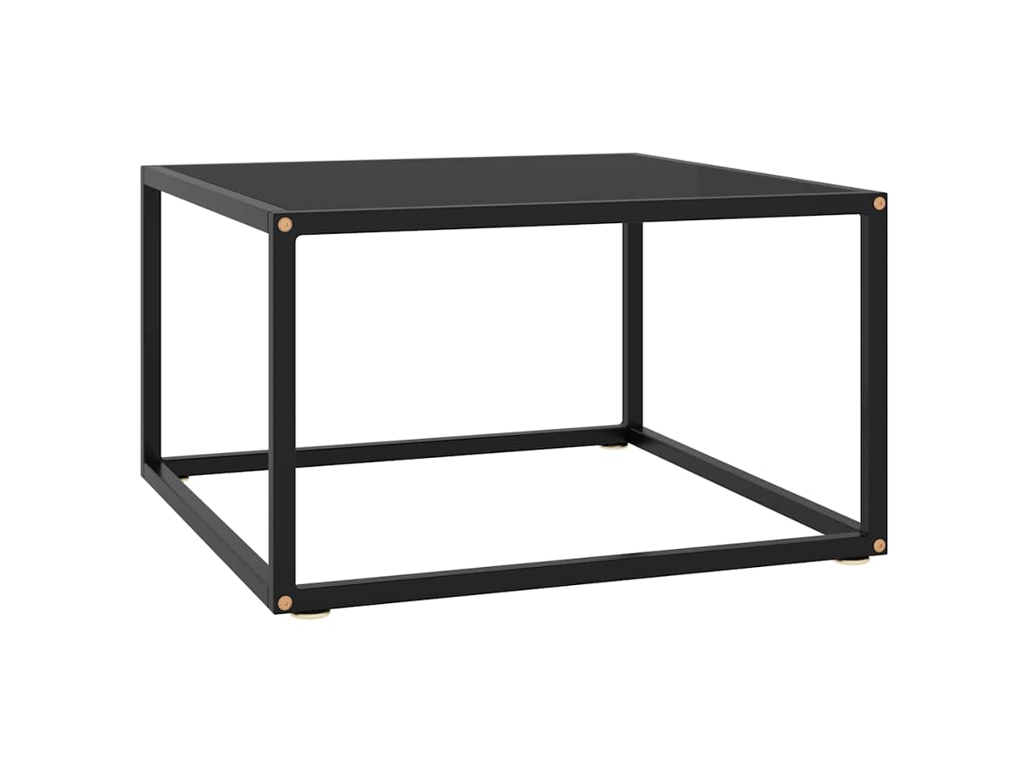 Vidaxl Mesa De Centro 60x60x35 Cm Vidro Preto