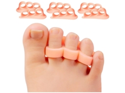 Separadores de Dedos de Gel, 6 Pacotes, Estabilizadores para Pés, Bunions e Dedos Embaçados, Unisex