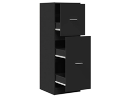 Vidaxl Armário Boticário 40x41x118 Cm Derivados De Madeira Preto