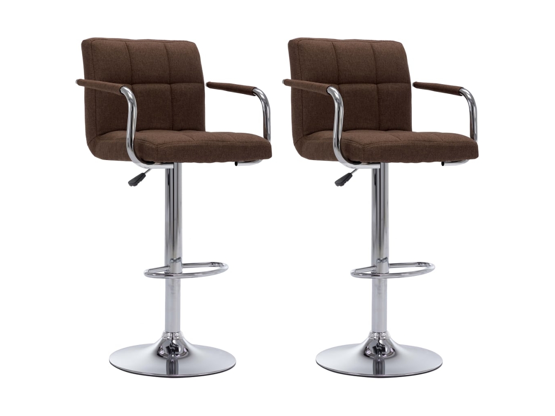 Bar Chair, Bar Chairs Vidaxl Marrom Tecido (n/a)