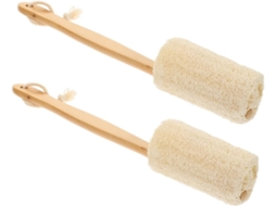 Lurelia Kit De 2 Buchas Vegetais De Banho De Cuidado Corporal, Cabo Longo E Pega Ergonómica