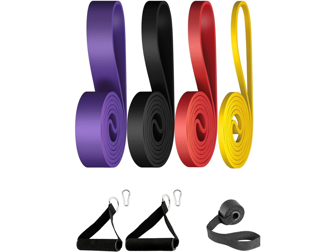 Conjunto De Faixas Elásticas Longas Resistência Para Exercícios, Fitness E Auxílio Em Barras Fixas