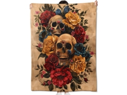 Mantas Românticas De Flanela, Macias, Confortáveis ​​e Leves Para Quarto, Sofá, Cama, Para Amantes Do Terror,150x200cmm Caveira Rosa Hexinyigjly