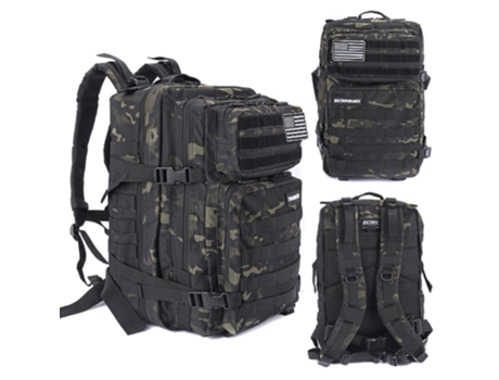 Mochila Tática ELITRAINX 25L Preto Camuflagem