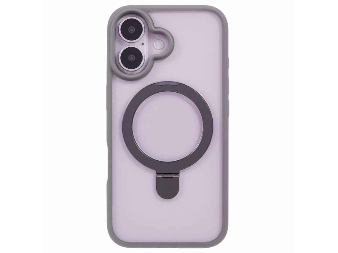 Suporte Casa Quedas Para Iphone 16 Pele Sintética Cinzento