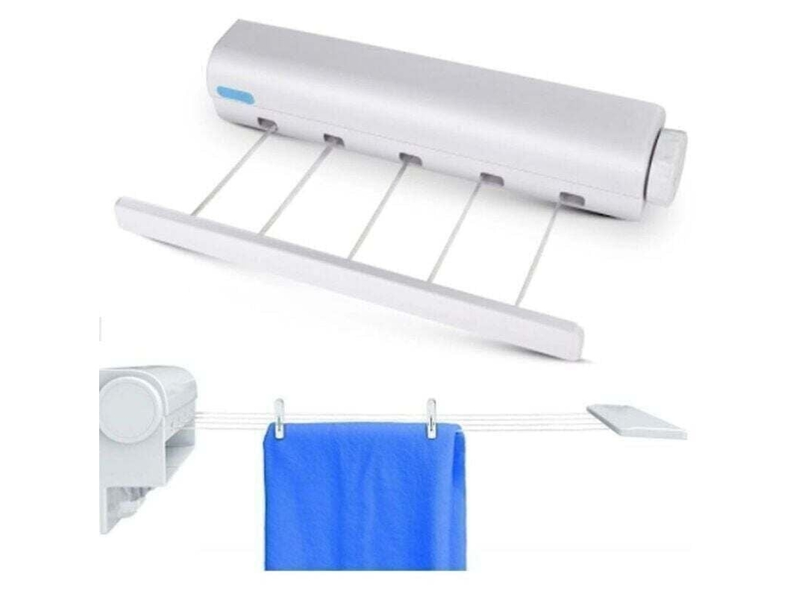 Varal Retrátil Lurelia, Automático, Extensível, Telescópico, De Parede, Para Interior E Exterior, Para Varanda, 2 M