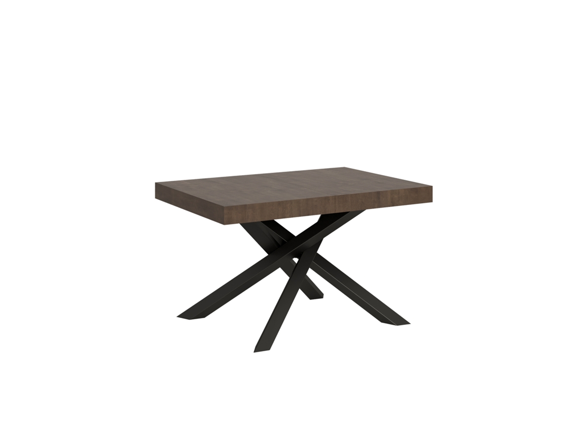 Mesa Extensível 140/400x90 Cm Volantis Nogueira Pés Antracite Itamoby