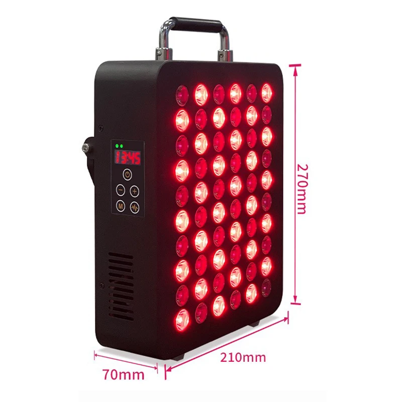 (Preto) Aparelho de fisioterapia com luz vermelha para fins estéticos e de cuidados com a pele.