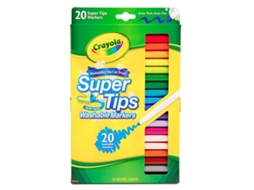 Marcadores Laváveis Crayola Super Tips, 20 Unidades
