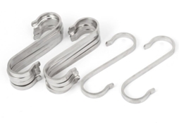 Conjunto de 10 Acessórios para Banheiro, Abertura de 19 Mm, 76 Mm de Altura, Aço Inoxidável CHABERLU