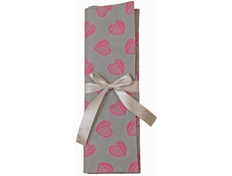 Bolsa para Agulhas de Tricô KLEIBER Corações Cinza/Rosa
