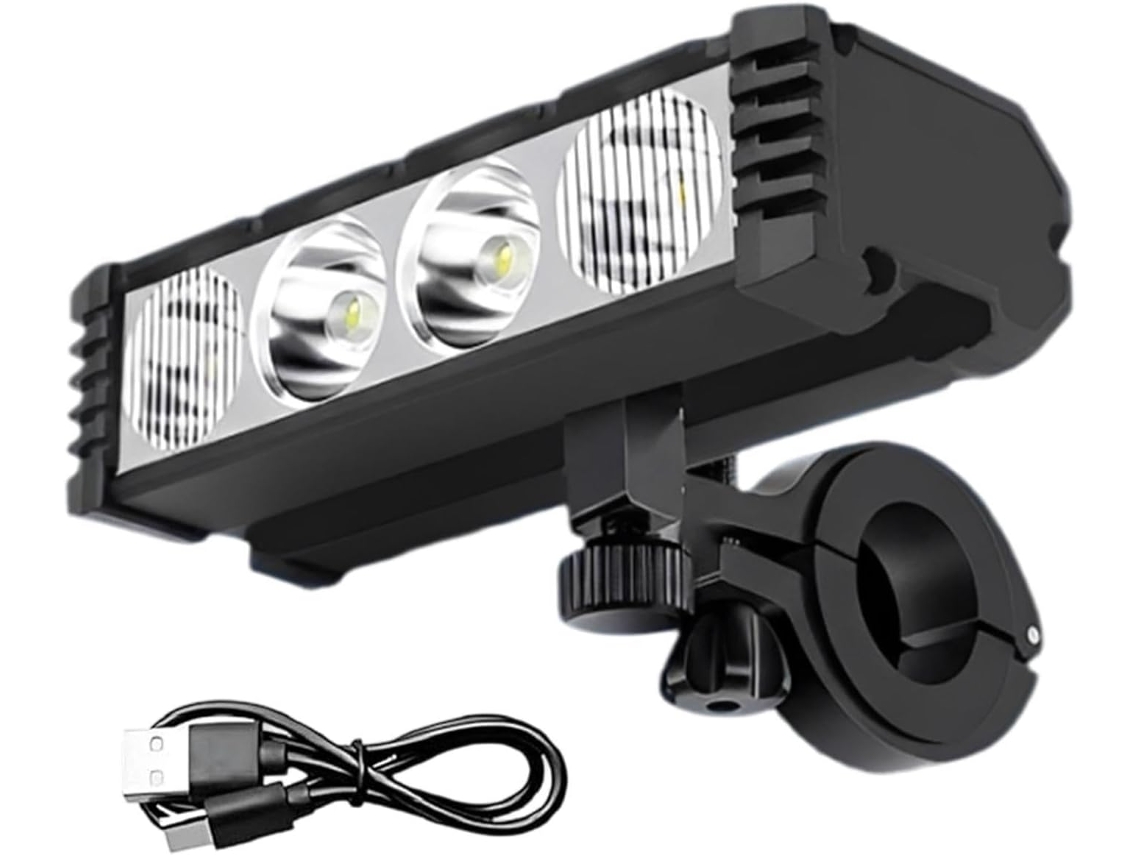 Farol De Bicicleta Com 4 Modos, À Prova D'água, Brilhante E