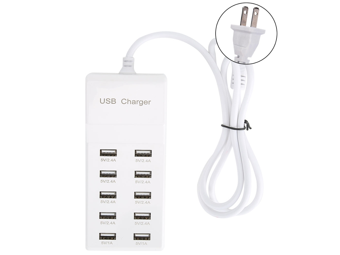 Carregador LAXISCREED 10 Portas Usb 5v10a Fast Charging