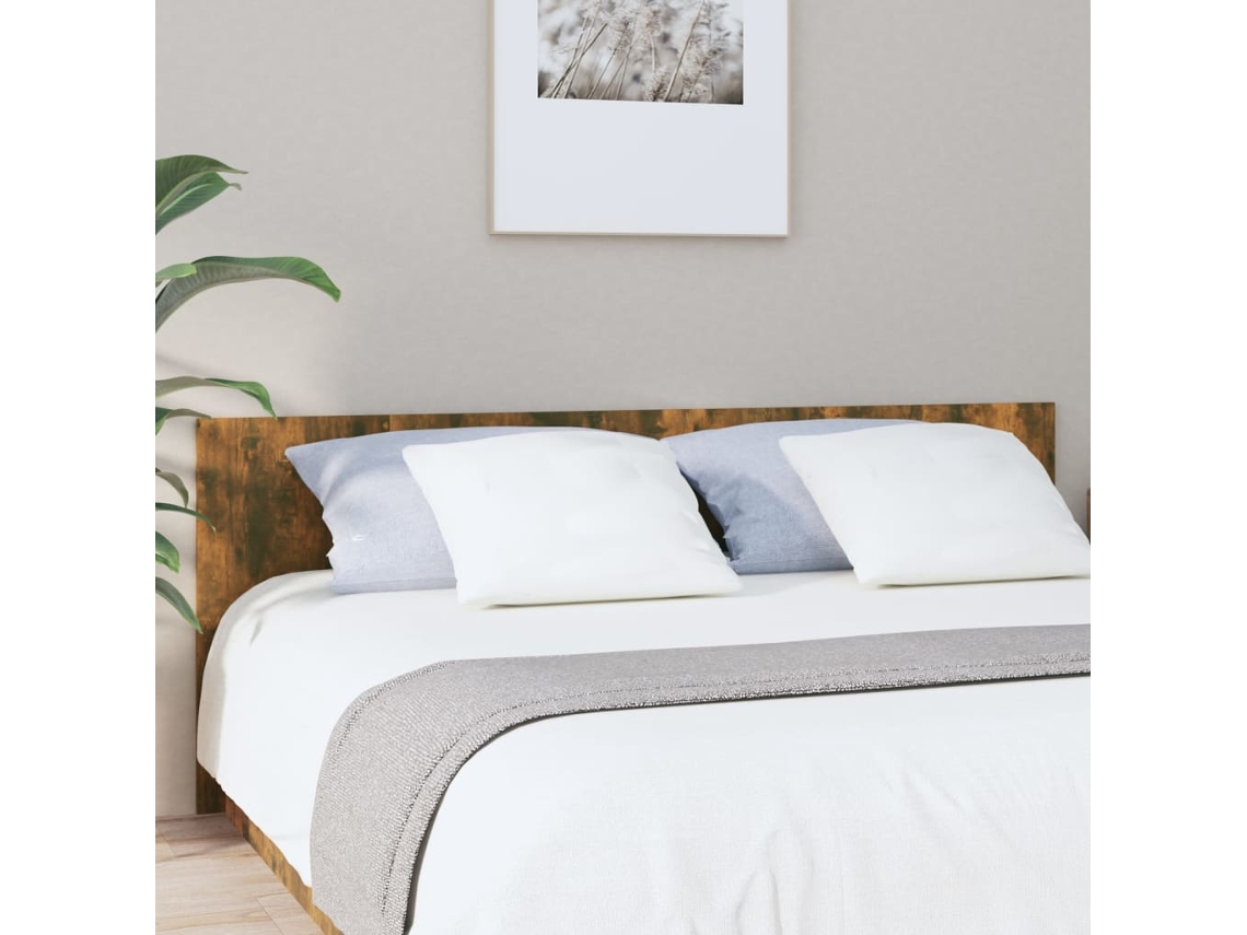 Vidaxl Cabeceira Cama 200x1,5x80 Cm Derivados Madeira Carvalho Fumado