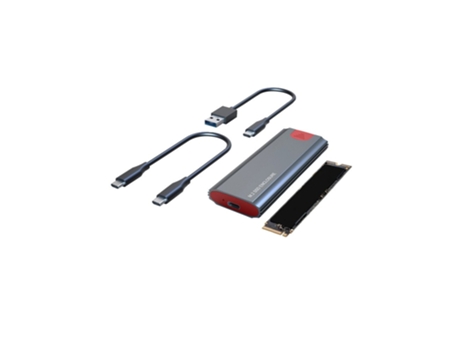 Caixa Externa com Disco 512Gb M.2 Nvme Cabo Tipo-C para Tipo-C e Tipo-C para Usb GOEIK BY PC GO