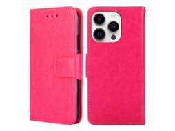 Capa Para Iphone 15 Pro Max Pele Sintética Anti-choque Rosa